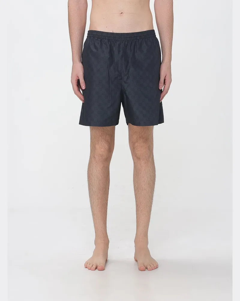 Gucci GG-Monogramm Badeshorts aus Polyester mit elastischem Bund Schwarz