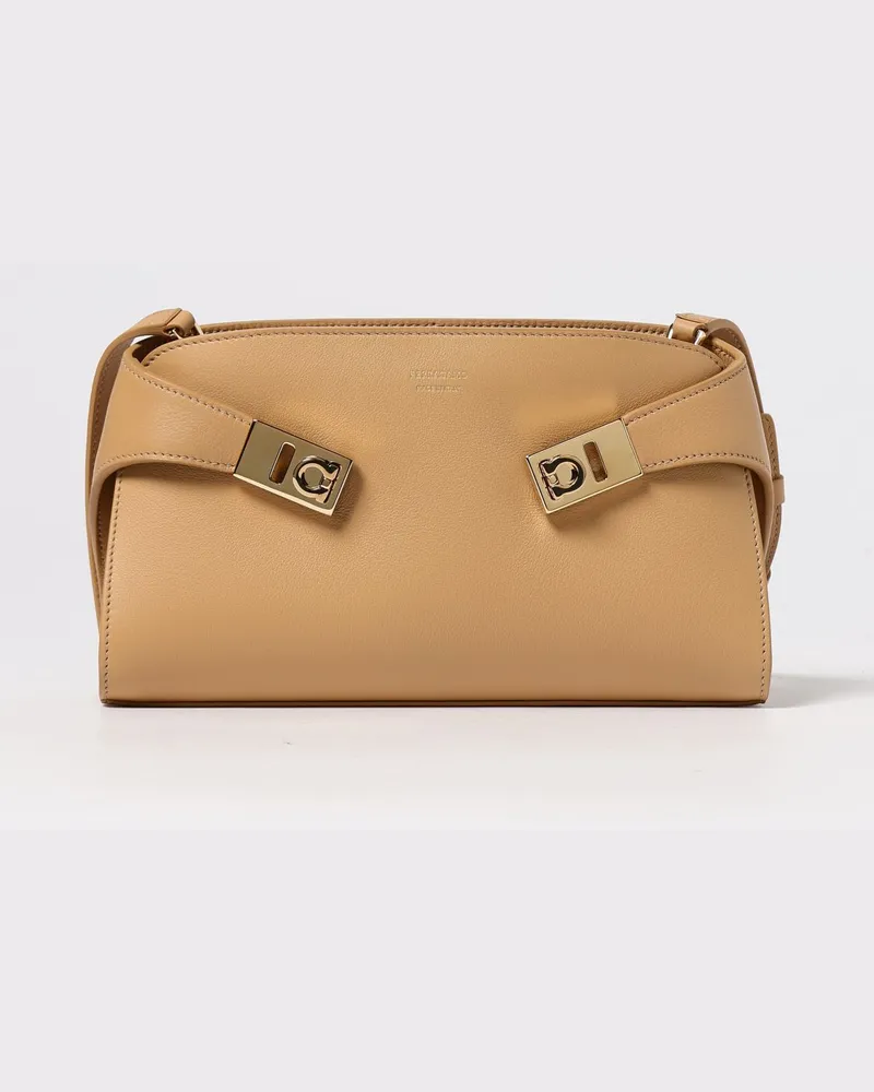 Ferragamo Schultertasche damen Beige