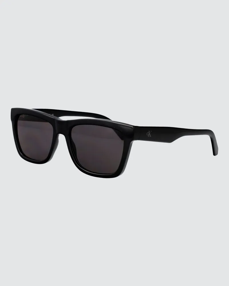 Calvin Klein Piloten-Sonnenbrille aus Acetat mit Monogramm Schwarz