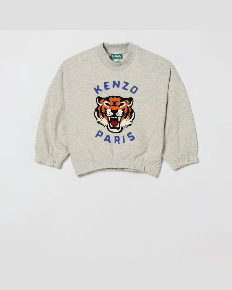 Kenzo Sweatshirt für Jungen aus Baumwolle mit Fauna- und Logo-Print Grau
