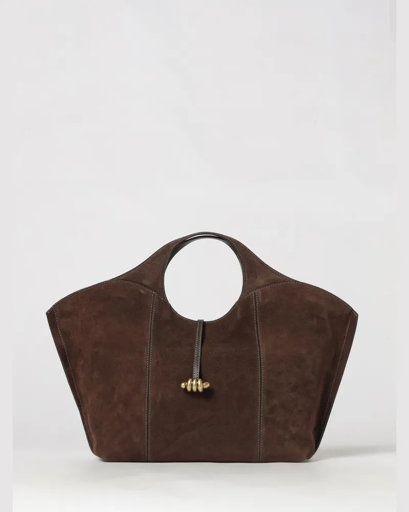 Gianni Chiarini Ausgestellte Handtasche Infinity aus Leder und Veloursleder Earth