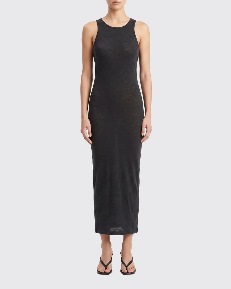 Entire Studios Tanktop-Kleid aus Baumwolle Schwarz