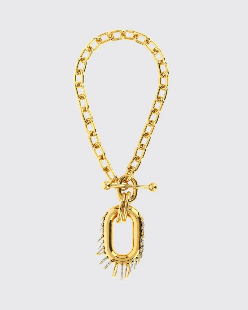 Paco Rabanne Punk XL Link Messing-Halskette mit Hakenverschluss Gold