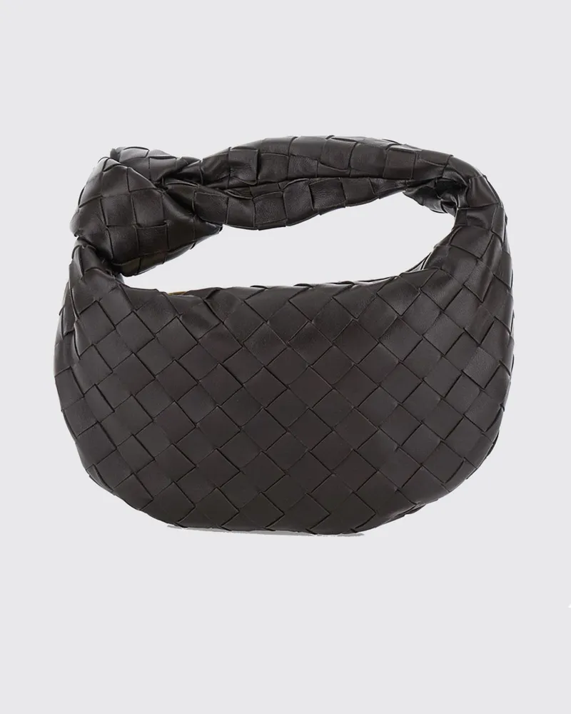 Bottega Veneta Mini Jodie Handtasche aus Intrecciato-Leder mit geknotetem Griff Braun