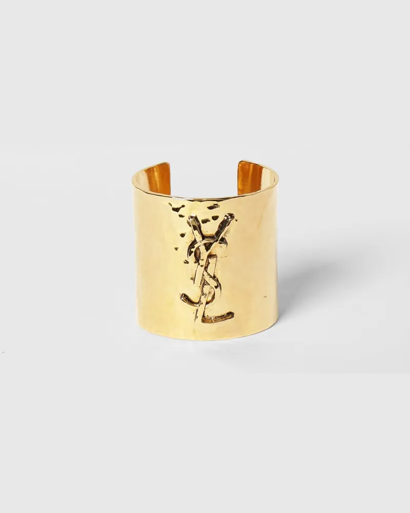 Saint Laurent Cassandre Messingarmband Gold