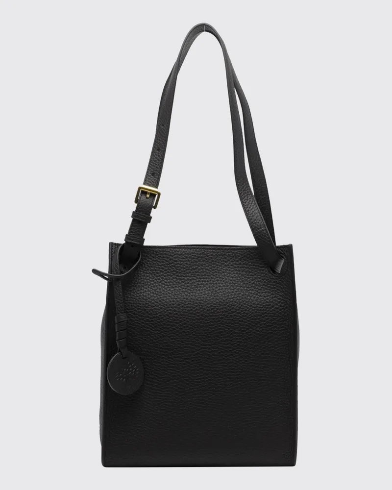 Mulberry Tote Bag aus genarbtem Kalbsleder mit doppeltem verstellbarem Griff Braun