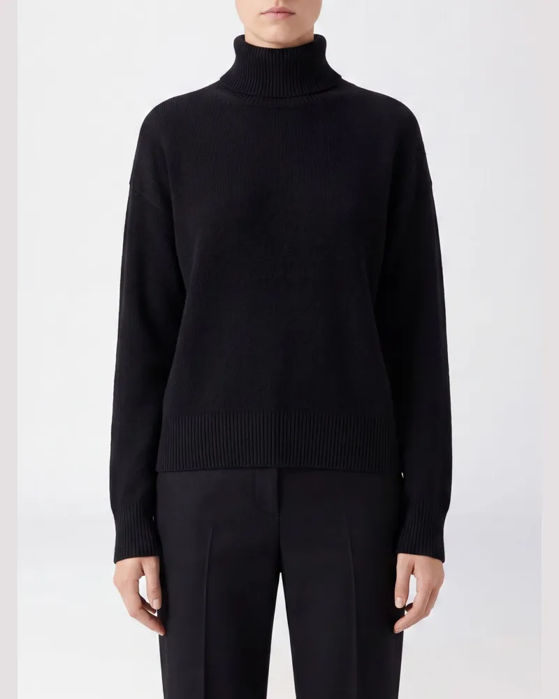 The Row Langärmeliger Rollkragenpullover aus reinem Kaschmir Schwarz