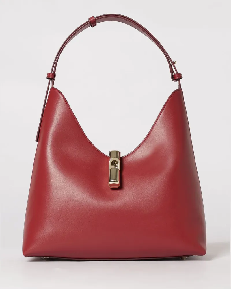Furla Schultertasche damen Burgunderrot