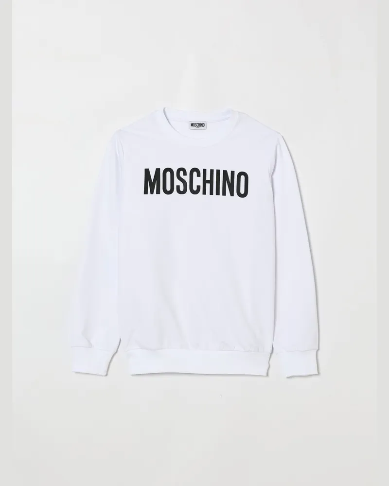 Moschino Baumwoll-Logo-Sweatshirt Weiß