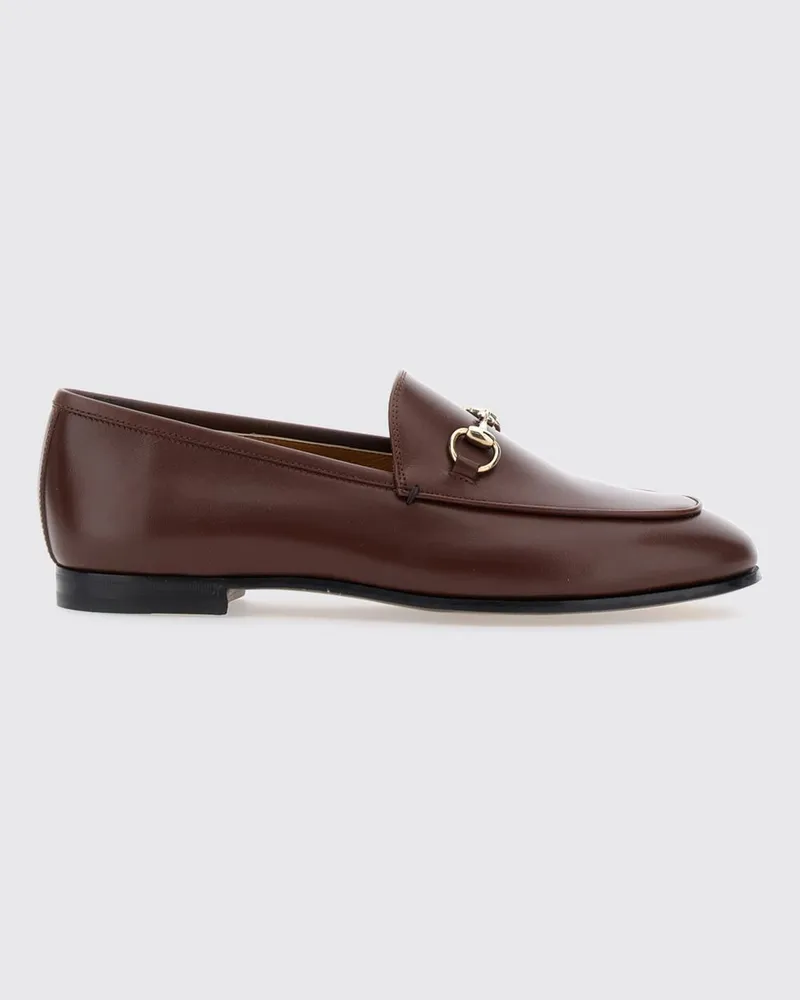 Gucci Jordaan Loafer von aus Glattleder mit Horsebit-Detail Braun