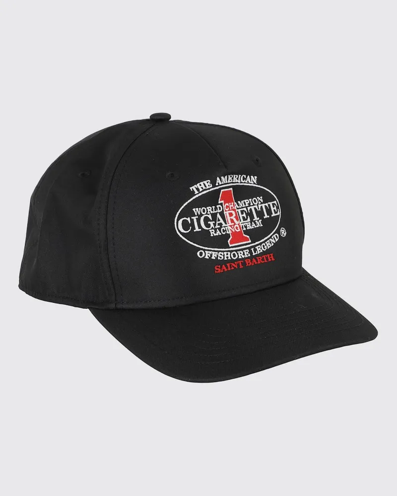 MC2 Saint Barth Baumwoll-Baseballkappe mit gesticktem Logo und Slogan Schwarz