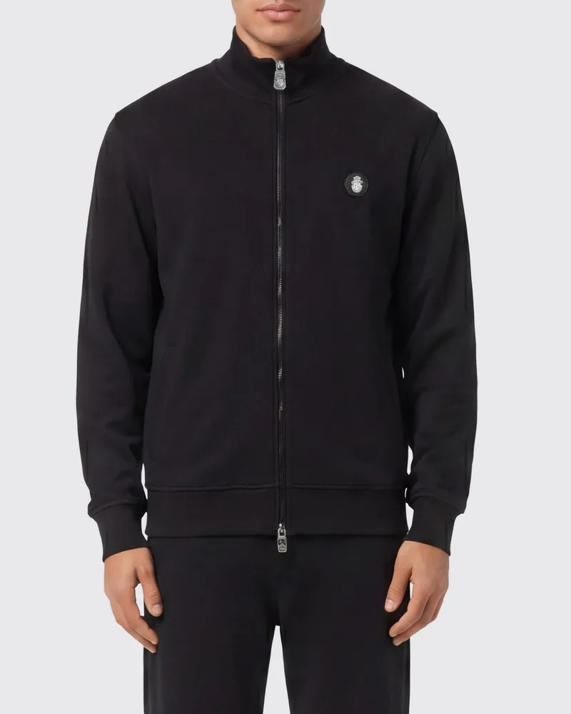 Billionaire Bomberjacke aus Baumwolle mit Logo Schwarz
