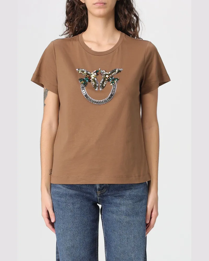 Pinko T-shirt damen Braun