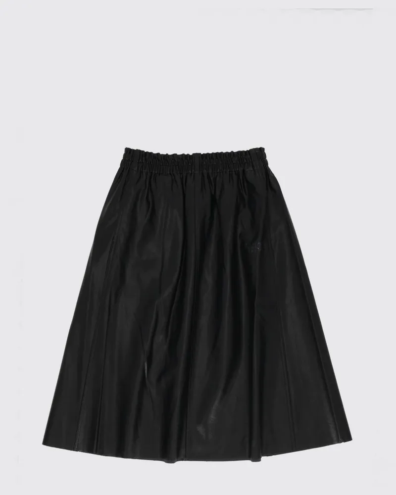 Maison Margiela Tellerrock für Mädchen aus Viskose mit hoher Taille Schwarz