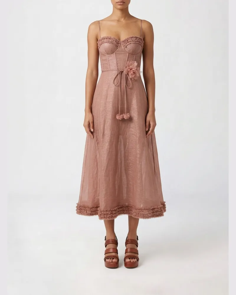 Zimmermann Kleid damen Fuchsia