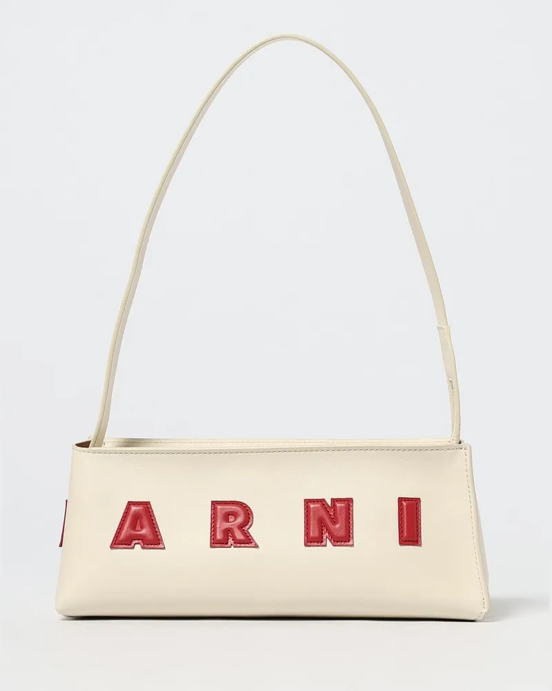 Marni Schultertasche damen Ivory