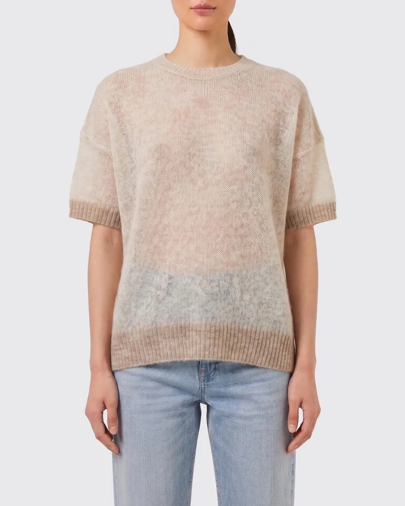 Brunello Cucinelli Mohair-Rundhalspullover Ivory