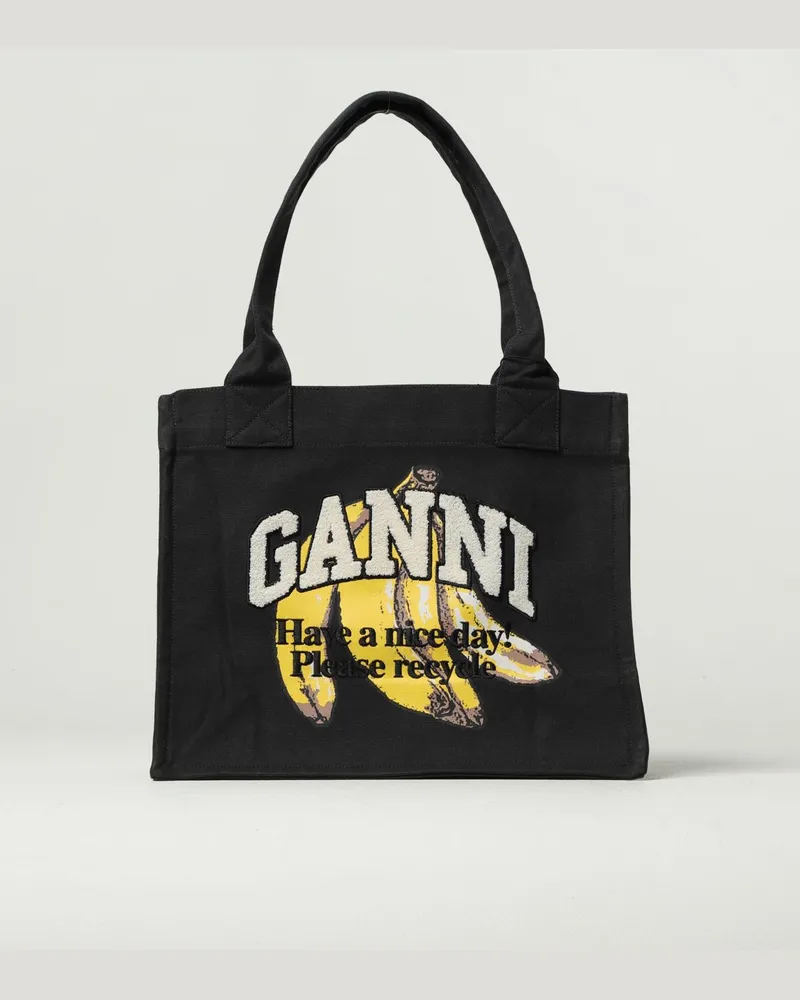 Ganni Schultertasche damen Schwarz