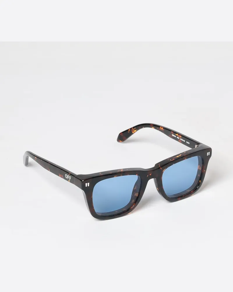 OFF-WHITE Katy Sonnenbrille von in eckiger Form aus Schildpatt-Acetat Blau