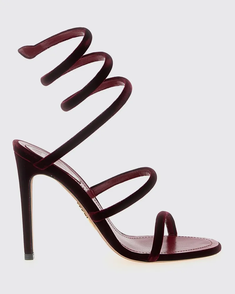 René Caovilla Flache sandalen damen Burgunderrot