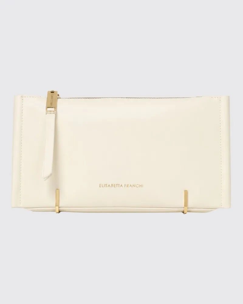 Elisabetta Franchi Lederpochette Ivory