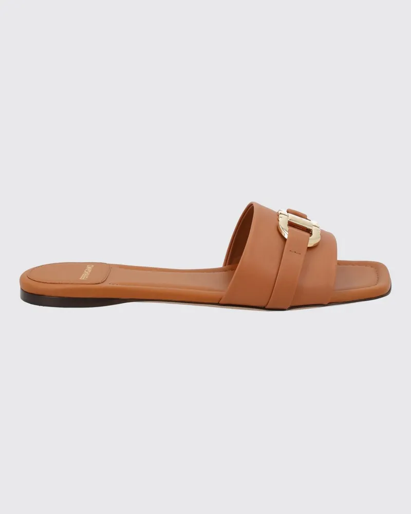 Ferragamo Flache schuhe damen Leder