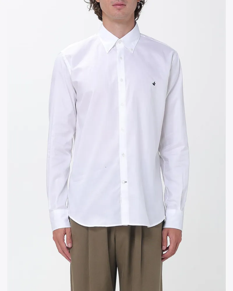 Brooksfield Lässiges Hemd aus Oxford-Baumwolle mit Button-Down-Kragen Weiß