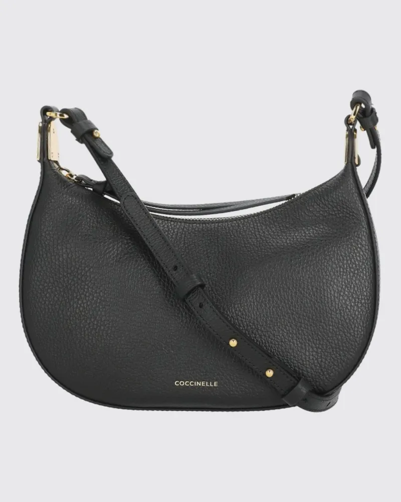 Coccinelle Tasche aus genarbtem Leder Schwarz