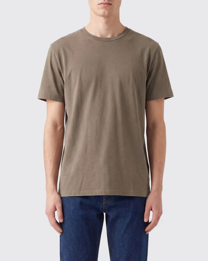 A.P.C. Baumwoll-T-Shirt mit Logo-Print auf der Rückseite Weiß