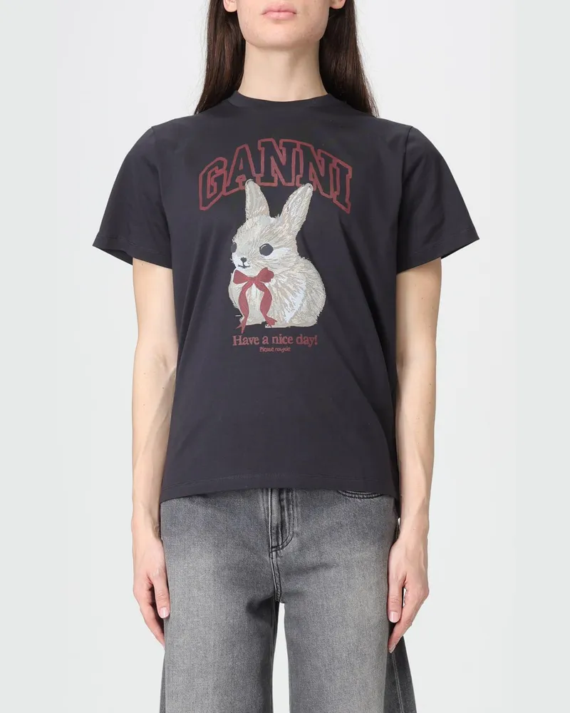 Ganni T-shirt damen Schwarz