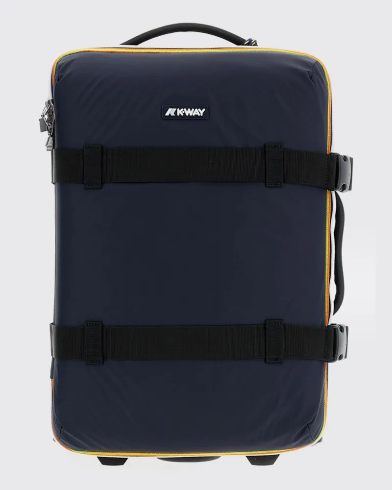 K-Way Blossac S Trolley-Koffer aus recyceltem Ripstop-Nylon Blau