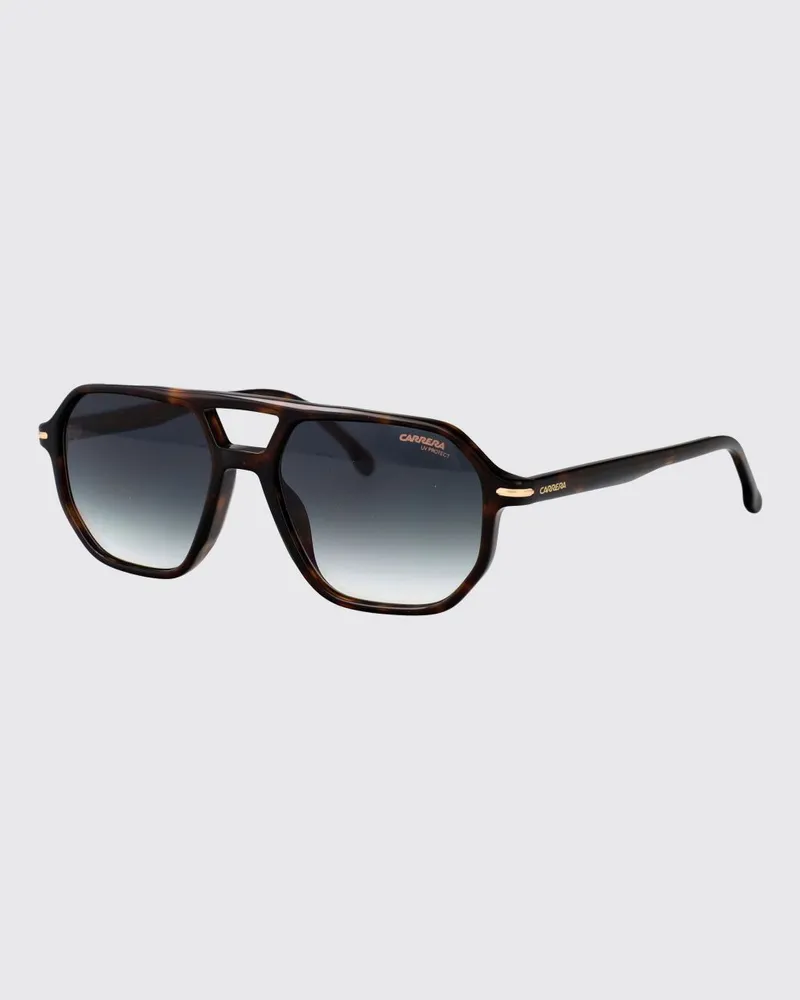 Carrera Aviator-Sonnenbrille aus Acetat in Schildpatt-Optik mit Doppelsteg Braun