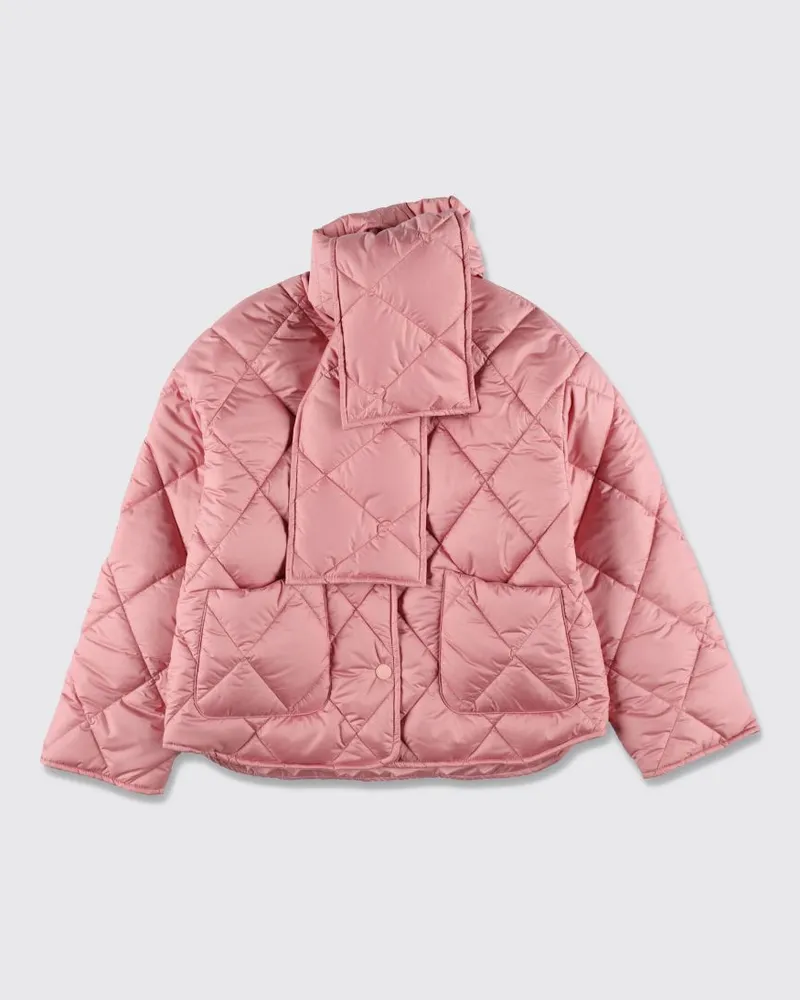 Il Gufo Kurze Steppjacke für Mädchen aus Nylon mit Schalkragen Pink