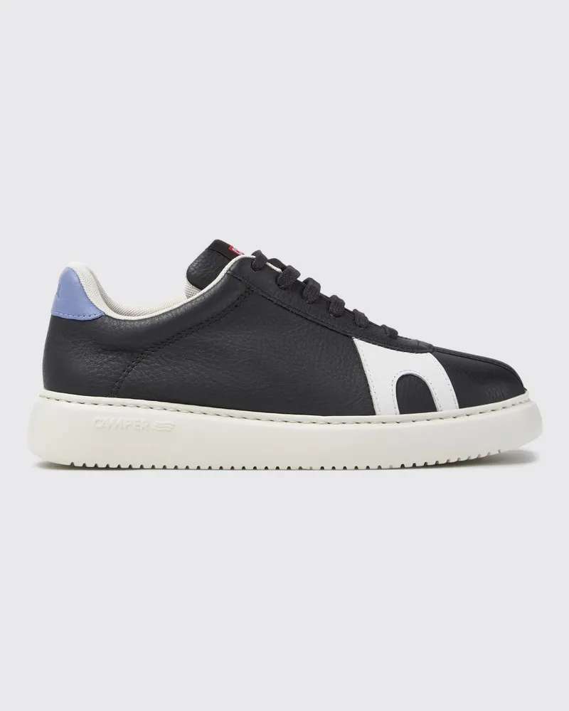 Camper Twins Low-Top-Sneaker von aus Kalbsleder mit Kontrastlogo Schwarz