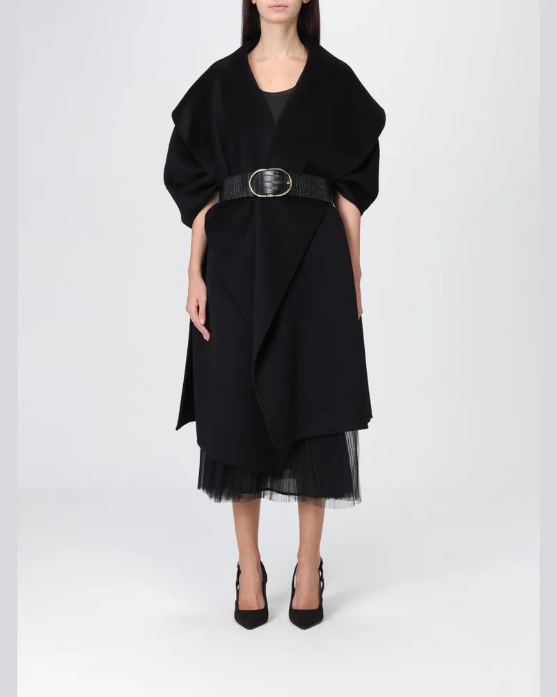 Elisabetta Franchi Mantel damen Schwarz
