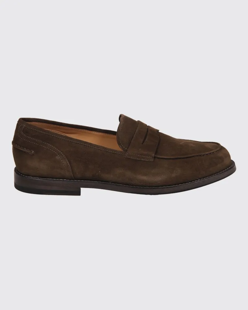 Alberto Fasciani Brian Wildkalbsleder-Loafer mit Penny-Steg Earth