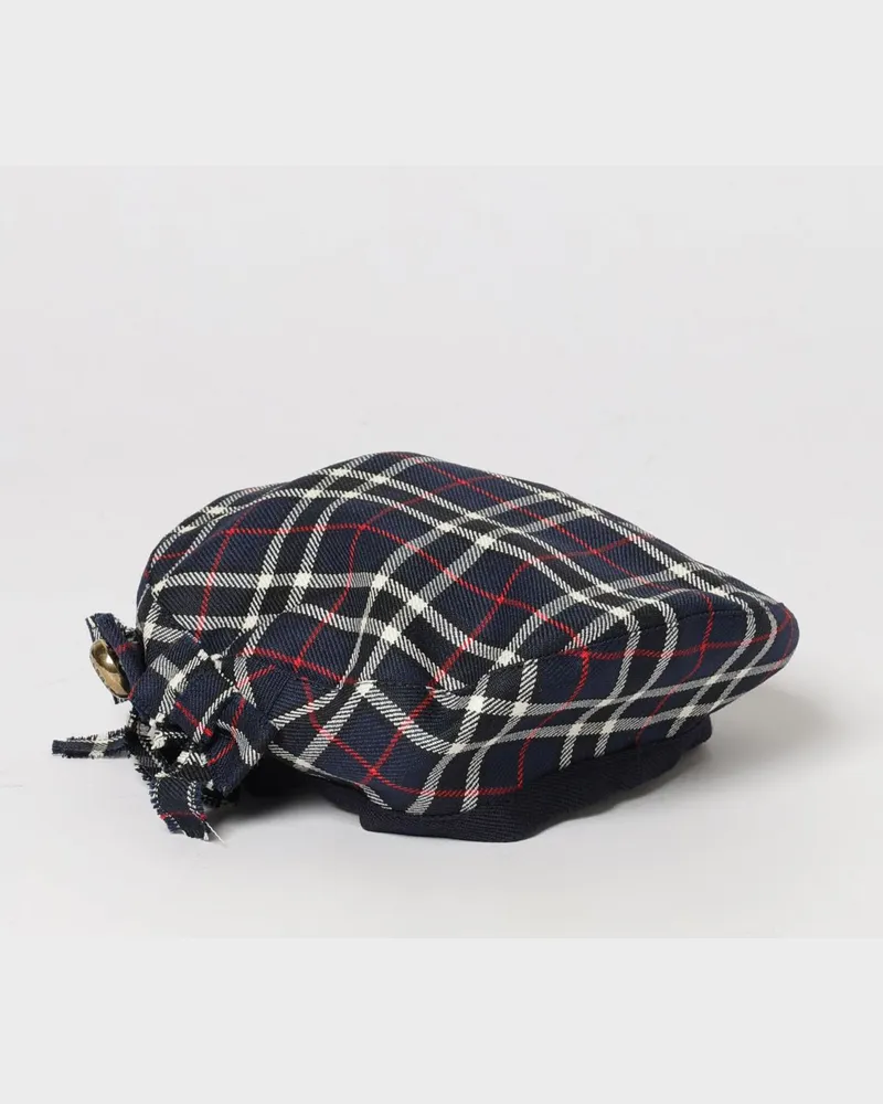 Dolce & Gabbana DOLCE  GABBANA Dolce & Gabbana Tartan-Hut aus Schurwolle für Mädchen mit Schleife Bunt