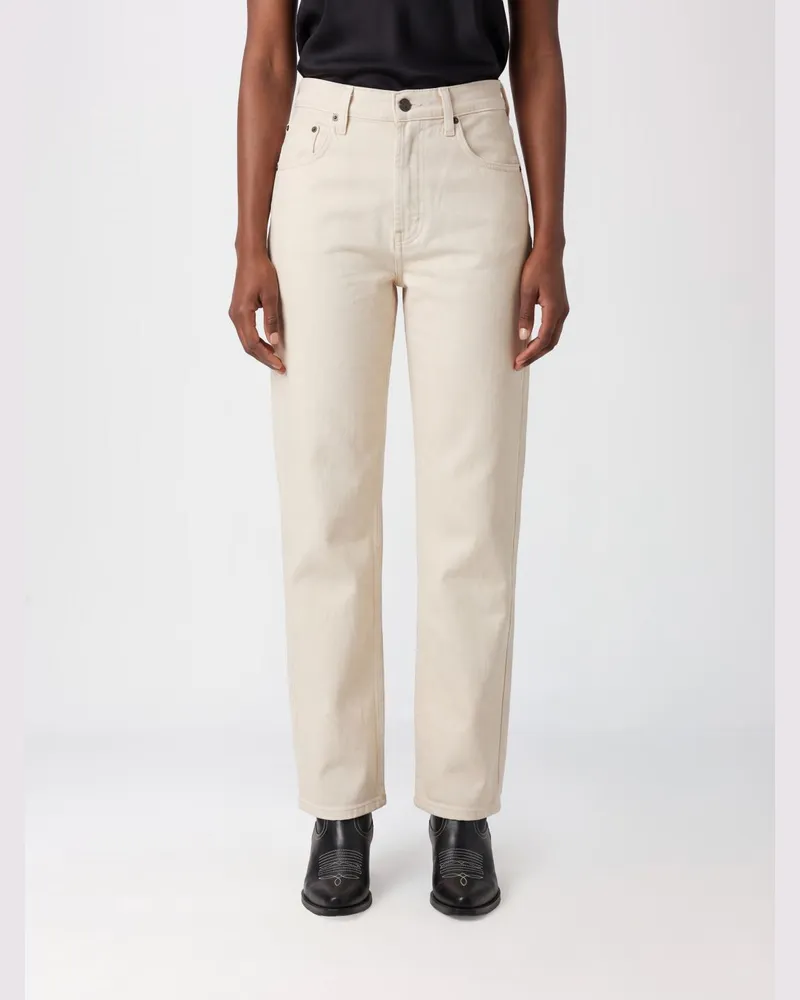 Citizens of humanity High-Waist Straight-Fit Jeans von aus Baumwolldenim Weiß