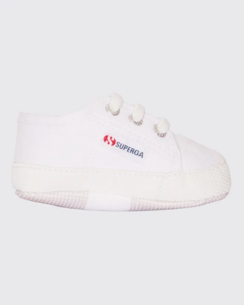 Superga Sneakers aus Baumwolle für Jungen mit elastischen Schnürsenkeln und rutschfester Sohle Violett