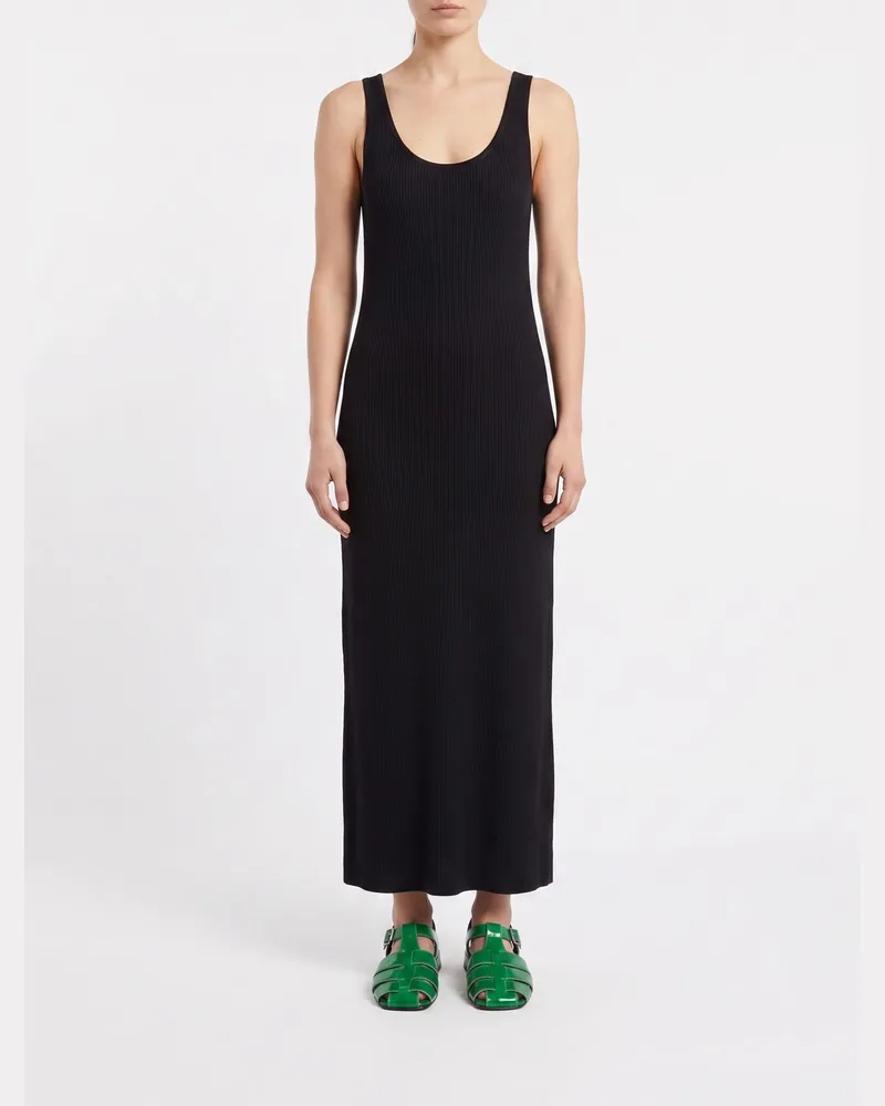 Max Mara Jersey-Midikleid Schwarz
