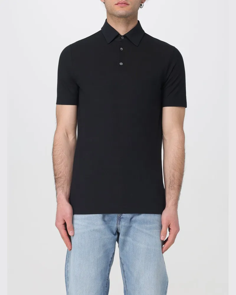 Zanone Polo herren Schwarz
