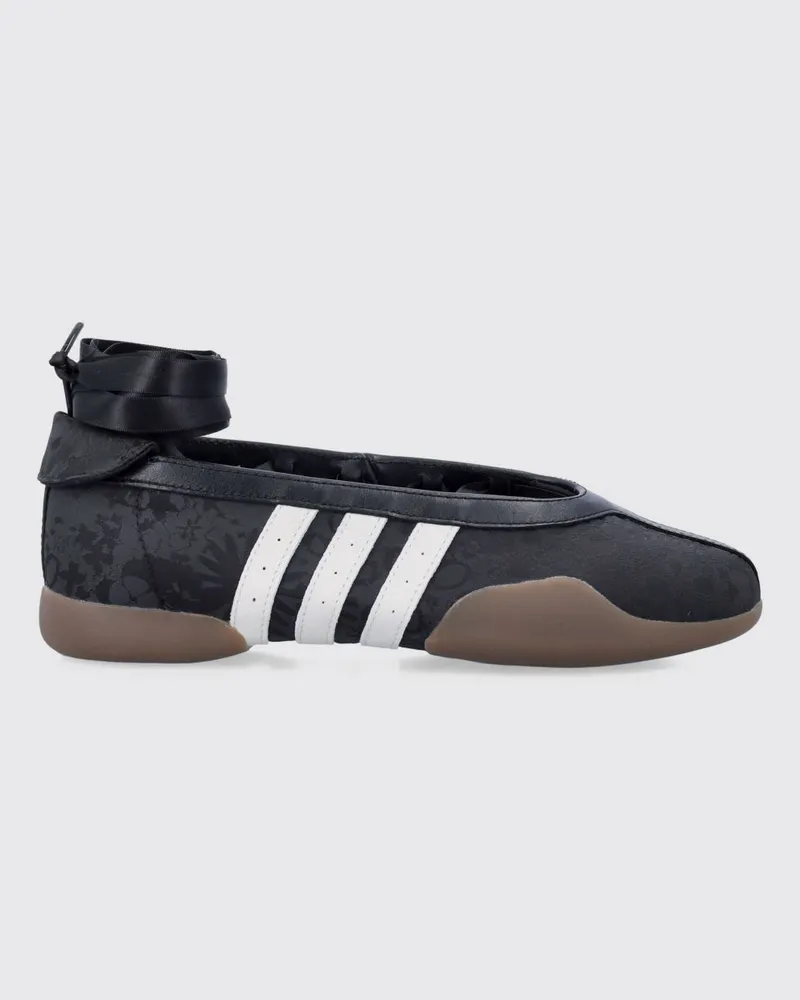 adidas Taekwondo Mei Satin-Ballerinas mit Knöchelbändern zum Binden Schwarz