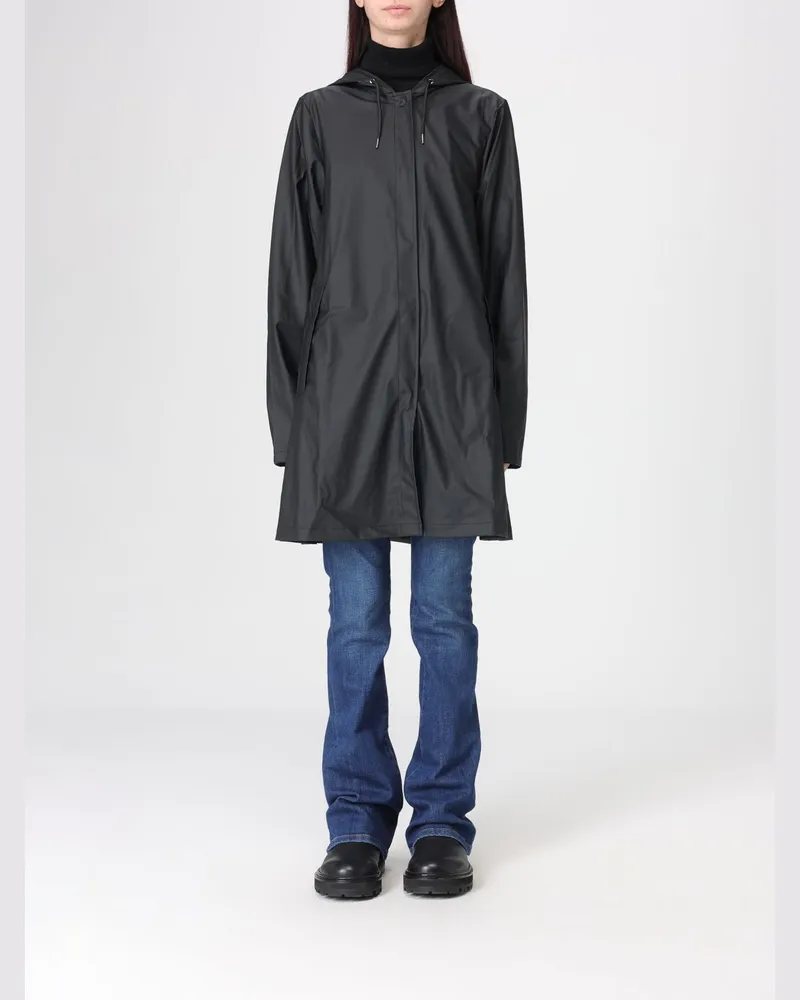 RAINS Mantel damen Schwarz