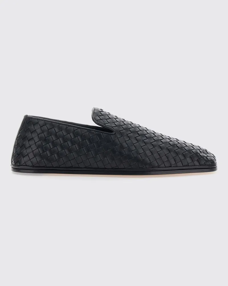 Bottega Veneta Palazzo Loafer aus Lammleder mit Intrecciato-Motiv Schwarz