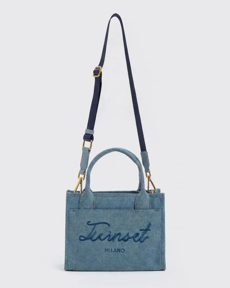 Twin-Set Schultertasche damen Hellblau