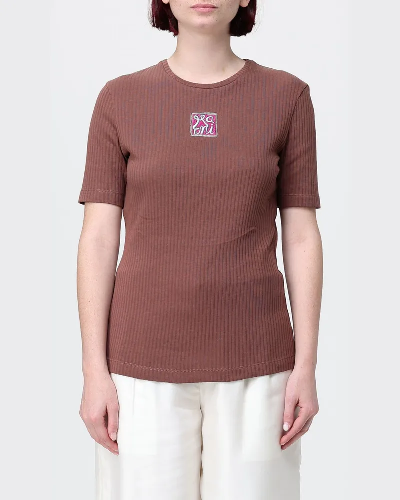 Marni Baumwoll-T-Shirt Tabak