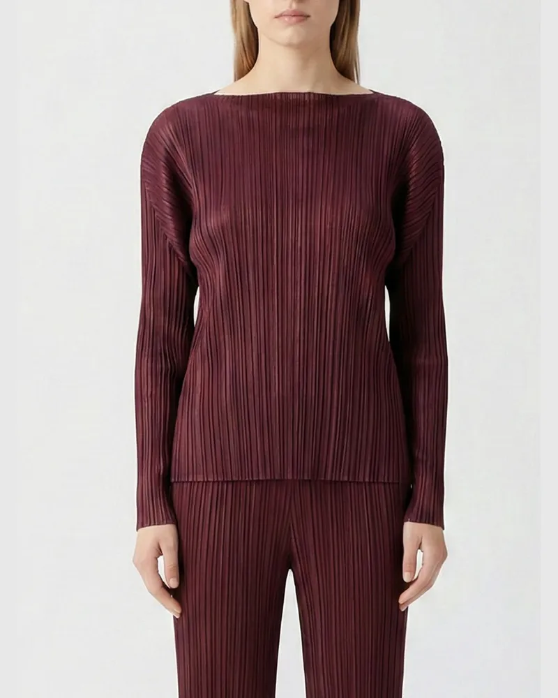 Issey Miyake Top damen Burgunderrot