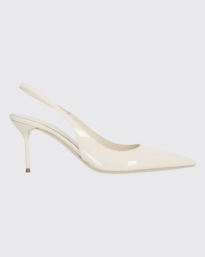 Paris Texas Lidia Slingback-Pumps aus Lackleder Ivory