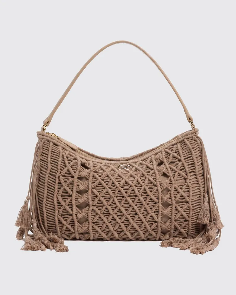 Twin-Set Geflochtene Baumwolltasche Rope