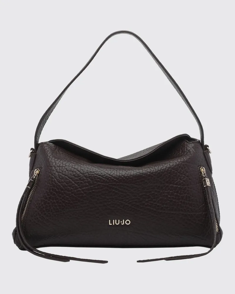 Liu Jo Hobo-Tasche aus genarbtem Kunstleder mit Griff und abnehmbarem Gurt Braun